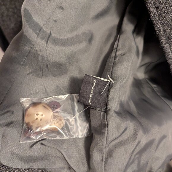 J. Peterman belted wool peacoat, double breasted, military button style, s16 - Picture 5 of 6